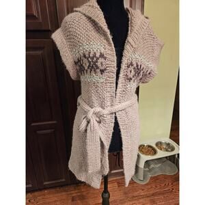 BETWEEN ME & YOU  Crochet Vest Size S Multicolor